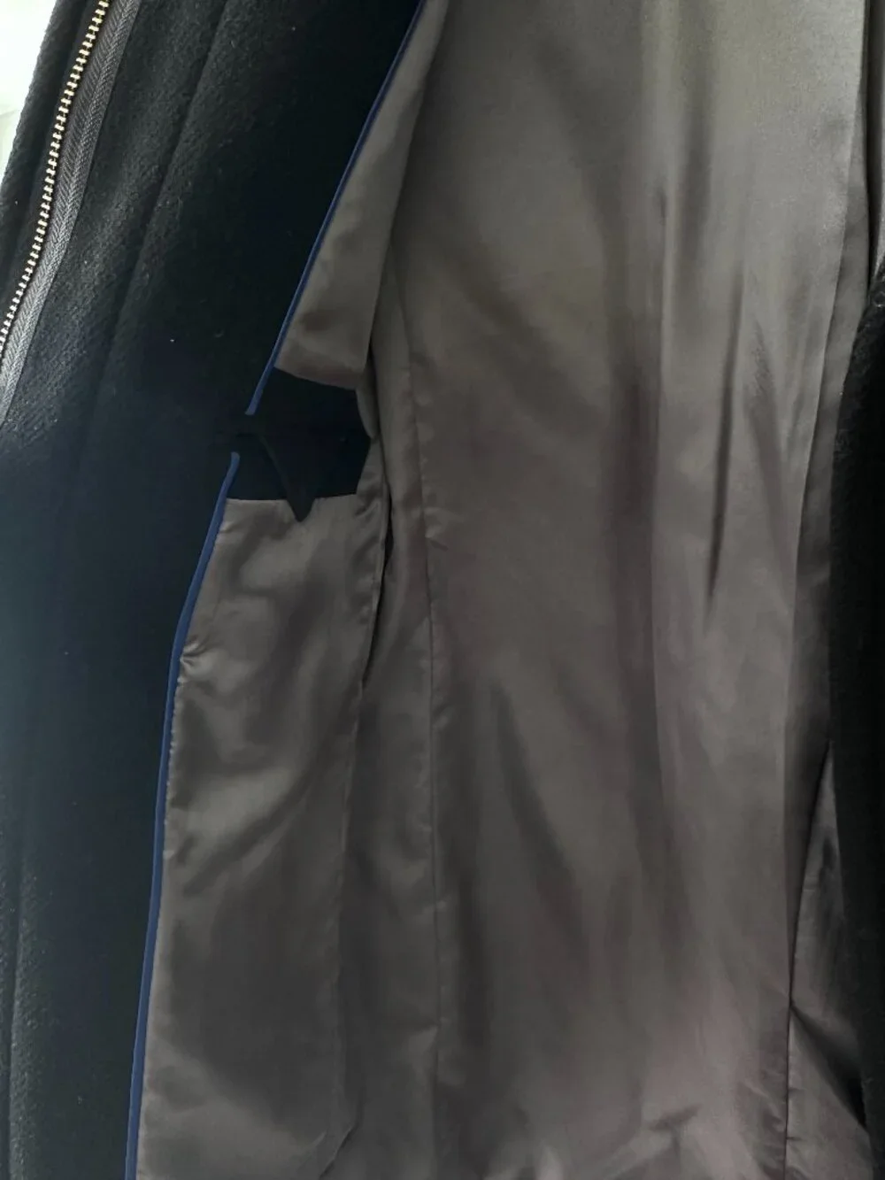 J Crew Stadium Cloth by Nello Gory Black Cocoon Coat in Size 2 - Picture 9 of 11